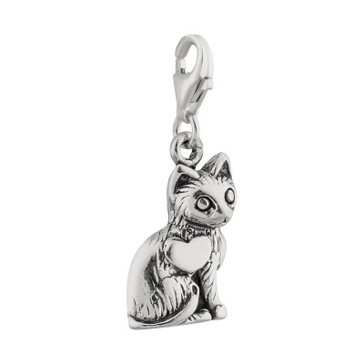 Charm / Anhänger 925 Silber Katze 4